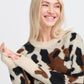 Byomea Cow Jumper | Birch Cow Jacquard