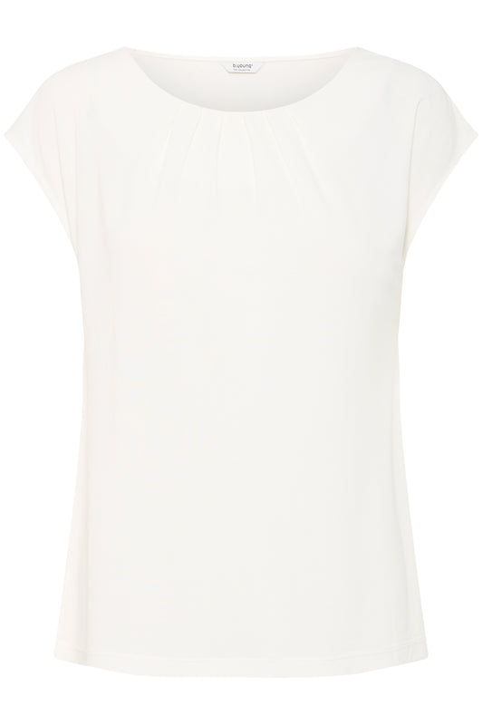 B Young Byperl Pleat Tee | Marshmallow