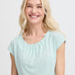 B Young Byperl Pleat Tee | Blue Haze