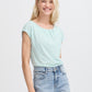 B Young Byperl Pleat Tee | Blue Haze
