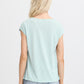 B Young Byperl Pleat Tee | Blue Haze