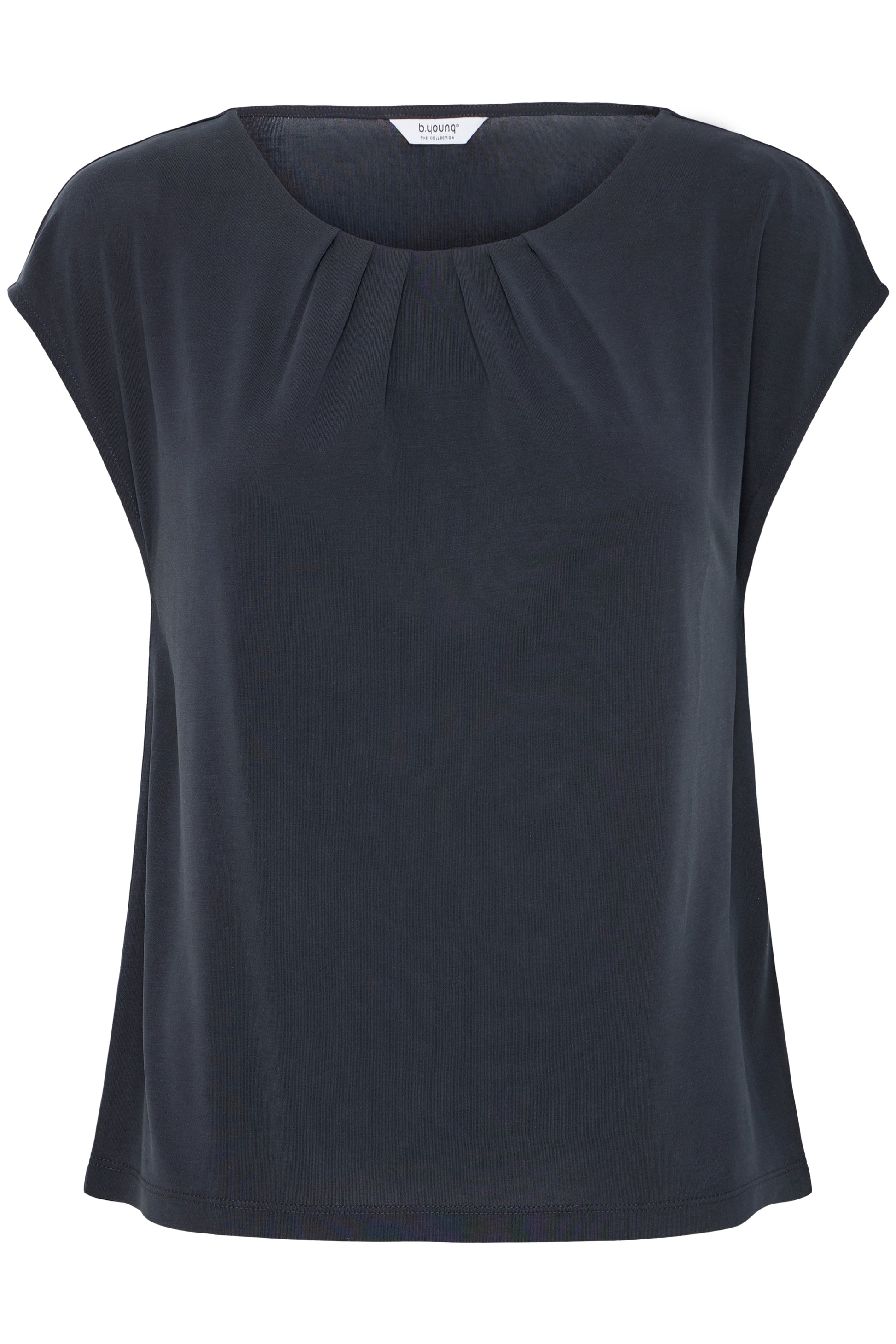 B Young Byperl Pleat Tee | Black