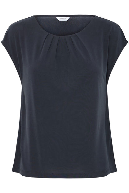 B Young Byperl Pleat Tee | Black