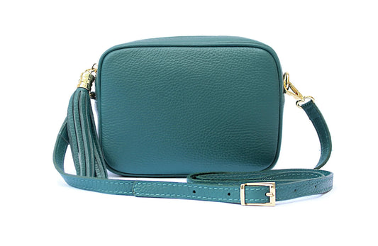 Leather Cross Body Bag | Teal