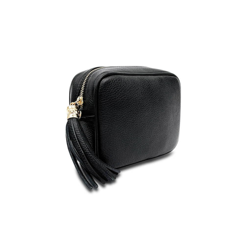 Leather Cross Body Bag | Black