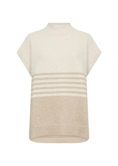 Soya Concept Selvi Sleeveless Jumper | Sand Melange