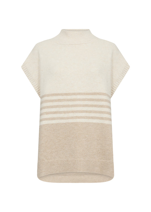 Soya Concept Selvi Sleeveless Jumper | Sand Melange