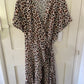 Short Sleeve Wrap Dress | Leopard Print