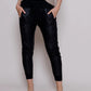 Black Faux Leather Mix Ultimate Joggers