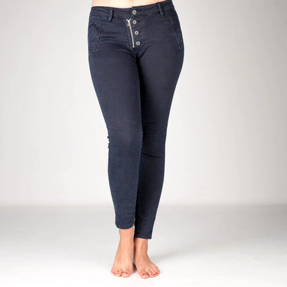 Melly & Co 4 Button Jeans | Navy