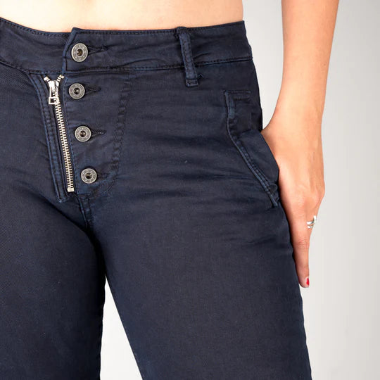 Melly & Co 4 Button Jeans | Navy