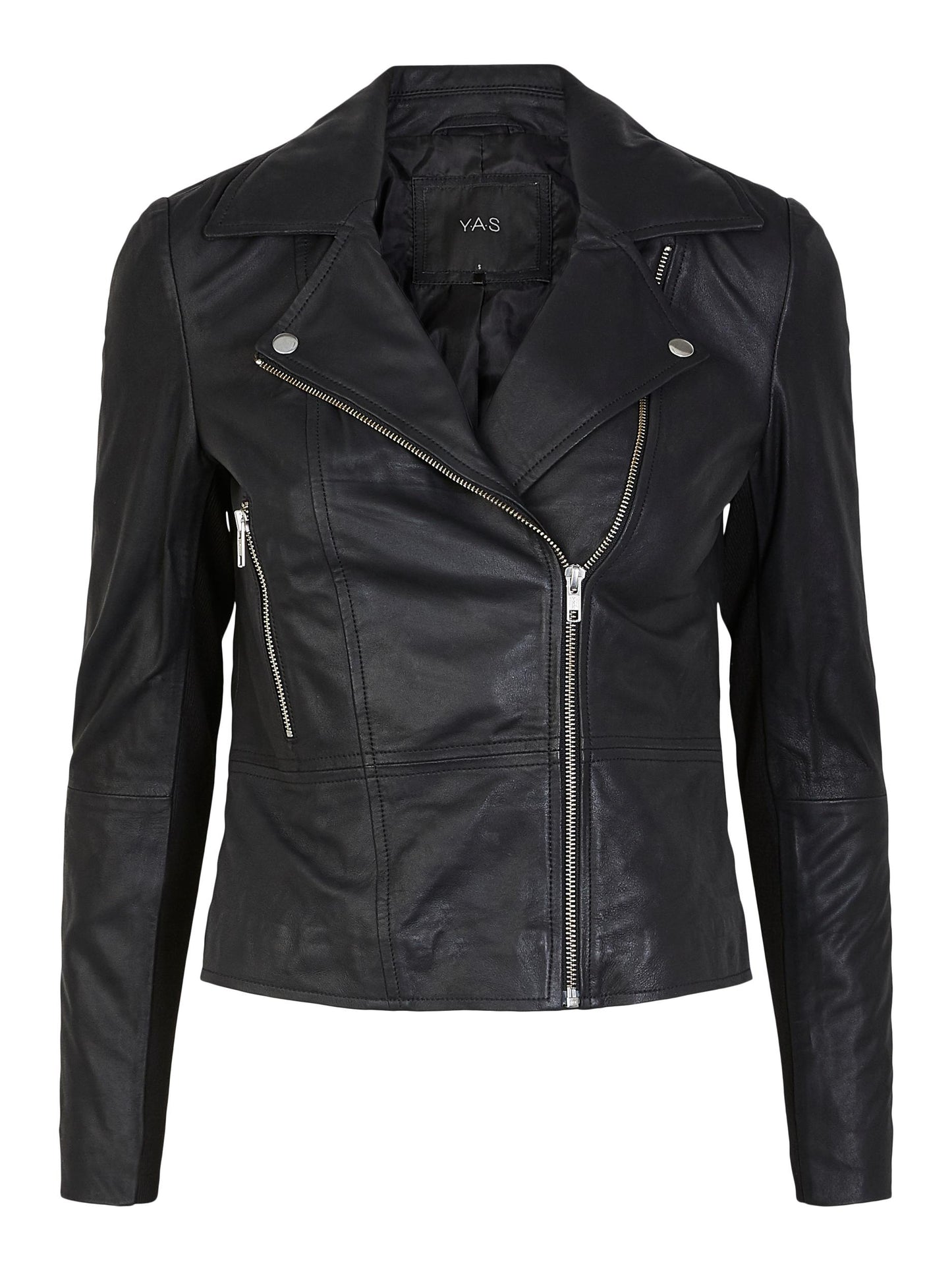 YAS Sophie Leather Jacket | Black