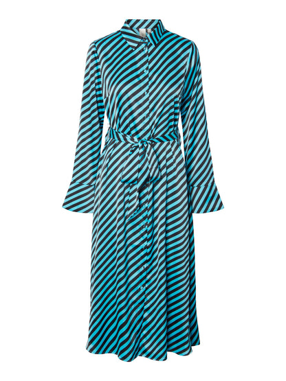 YAS Atoll Long Sleeve Stripe Shirt Dress