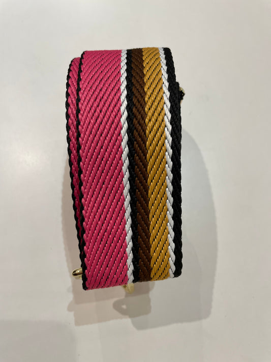 Striped Woven Bag Strap | Pink