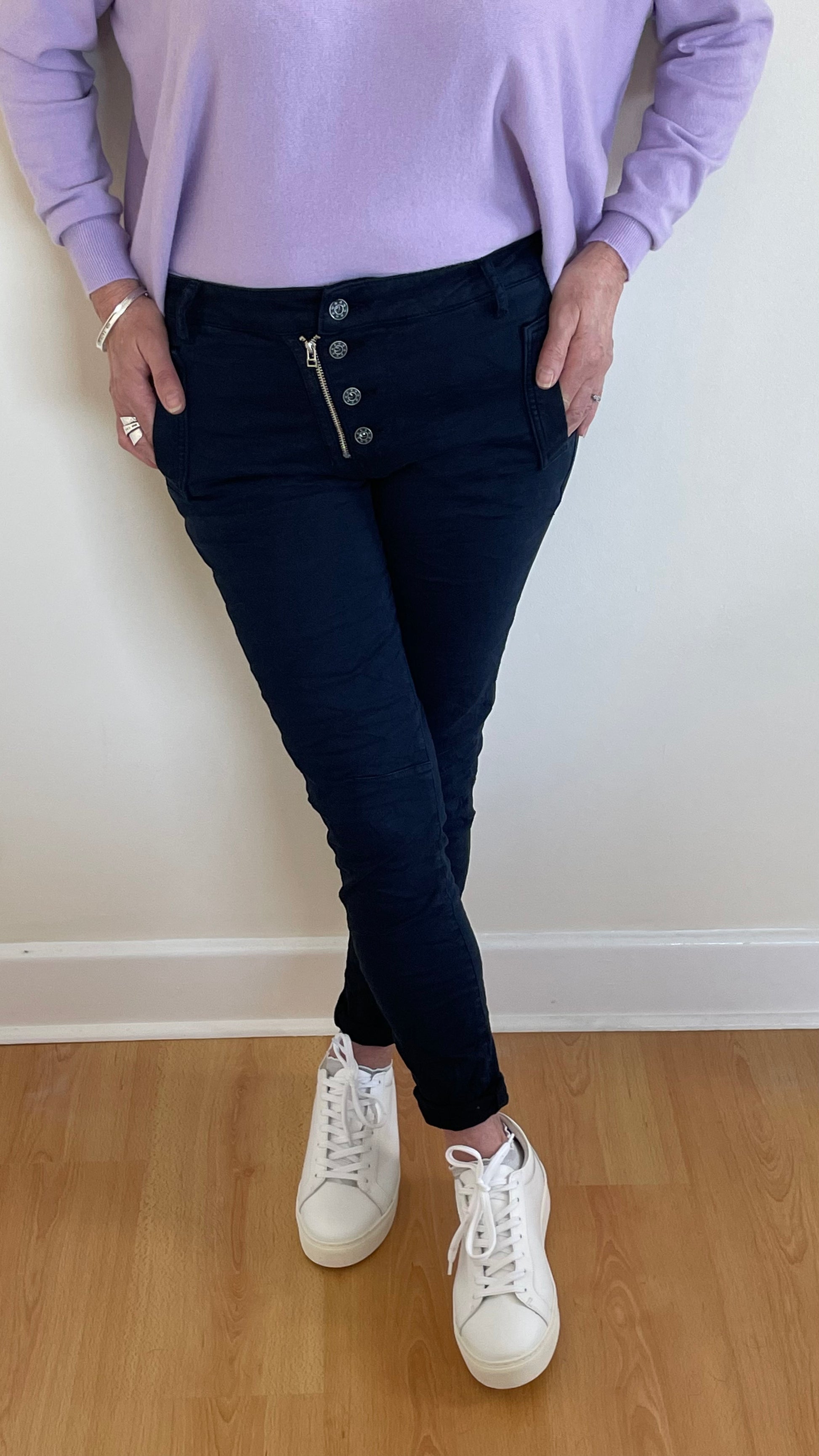 4 Button Jeans Navy