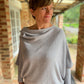 Asymmetric Draped Soft Knitted Jumper | Grey