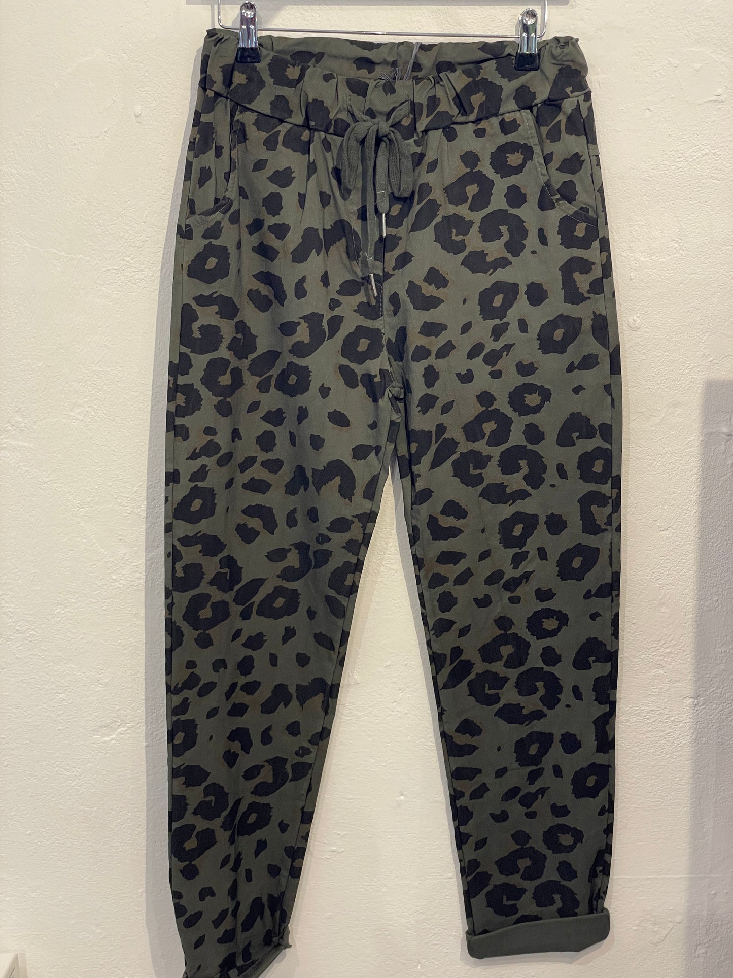 Super Stretch Trousers | Khaki Leopard