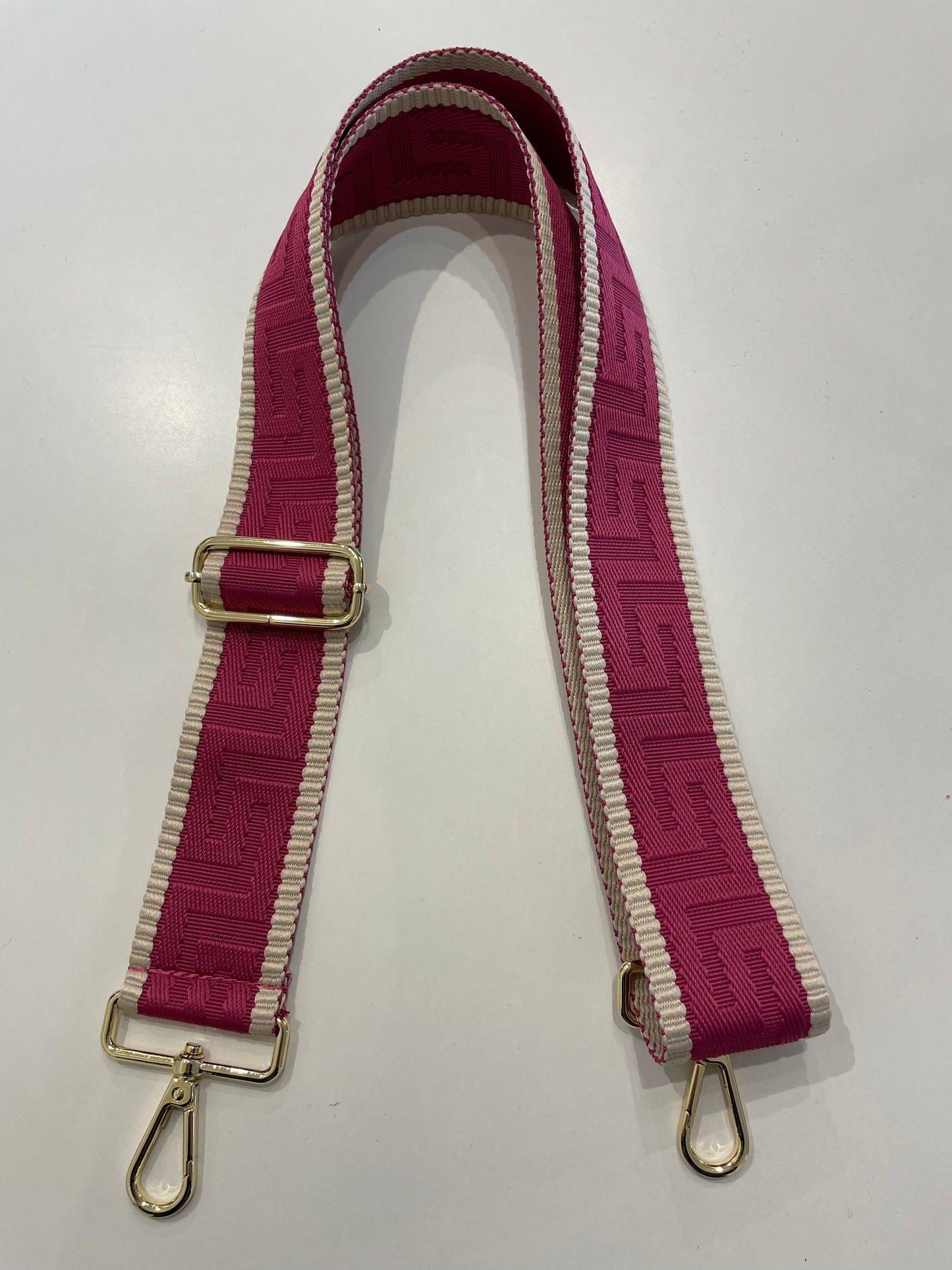 Woven Bag Strap | Pink & Cream