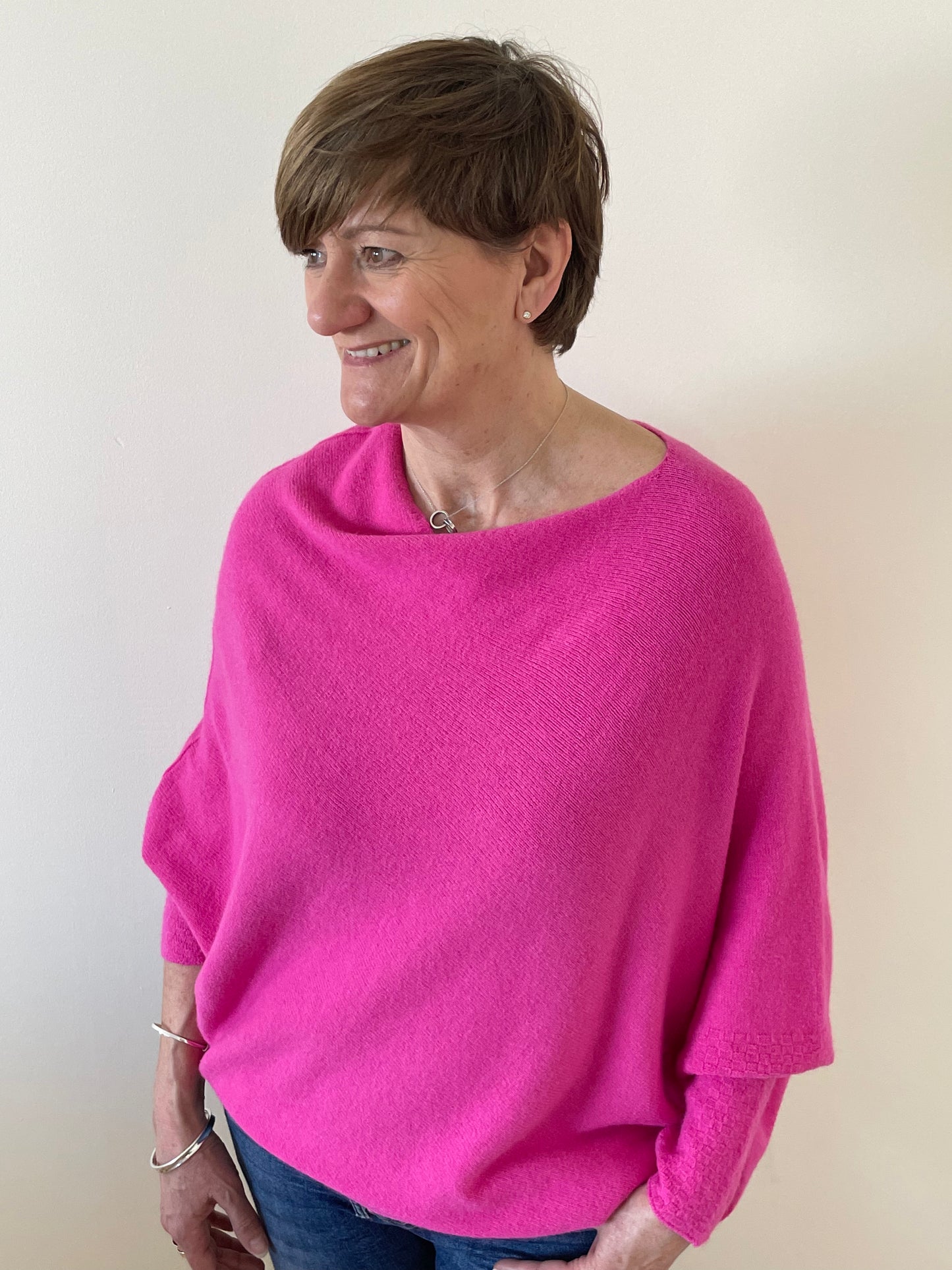 Asymmetric Jumper | Fuchsia