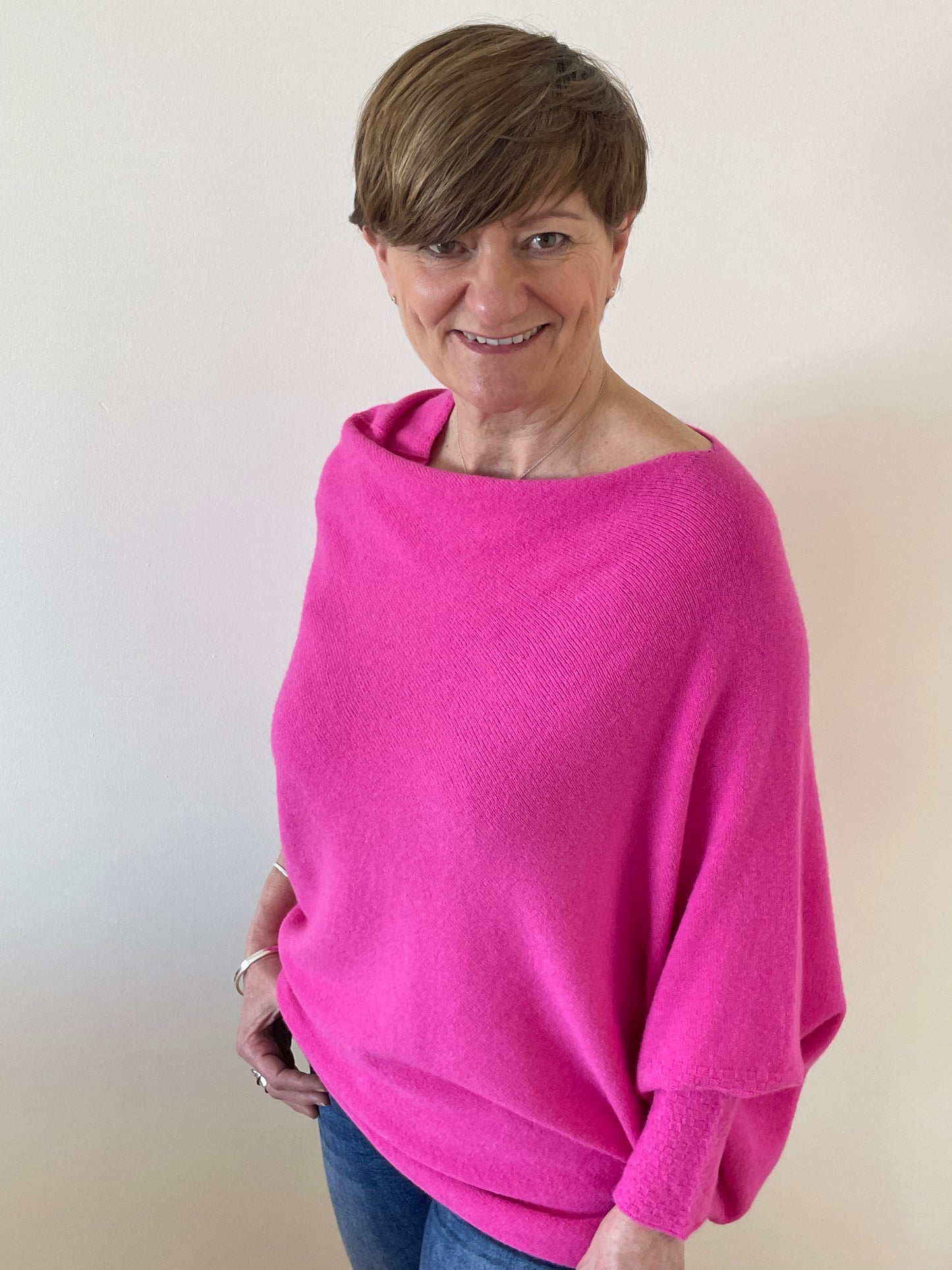 Asymmetric Jumper | Fuchsia
