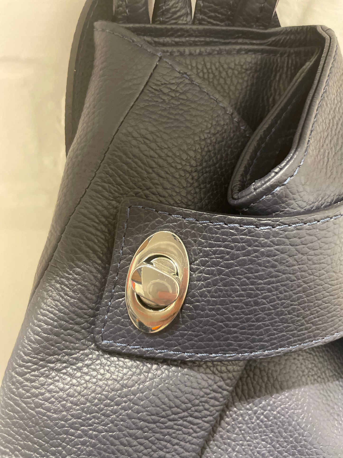 Soft Leather Rucksack | Navy