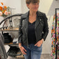 YAS Sophie Leather Jacket | Black