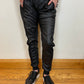 Black Faux Leather Mix Ultimate Joggers