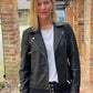 YAS Sophie Leather Jacket | Black