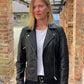 YAS Sophie Leather Jacket | Black